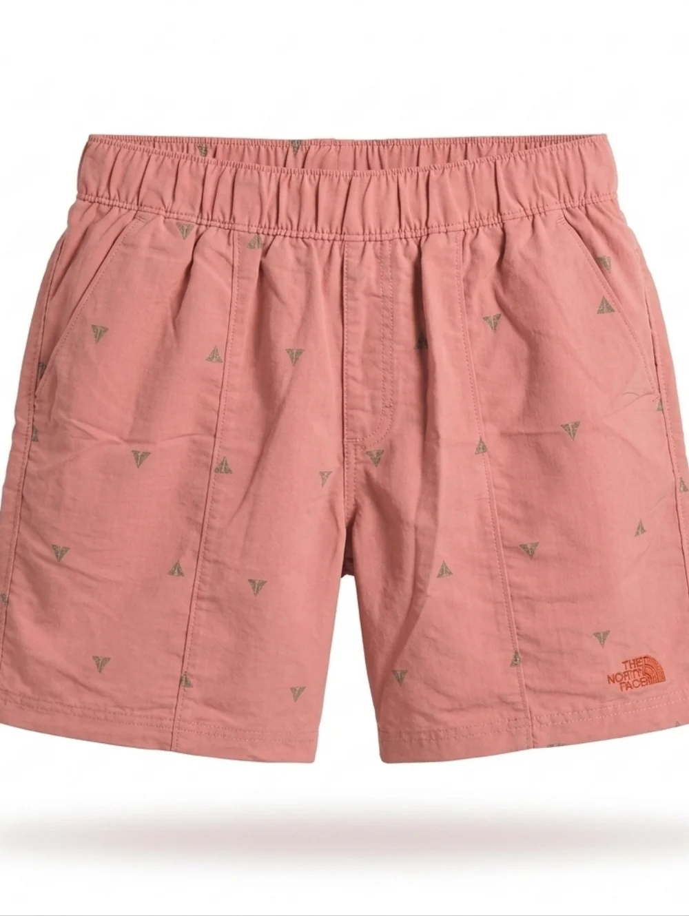 The North Face Printed Class V Pull-On Shorts Men S Pink Topo Print Like New